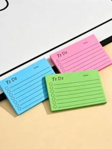 Horizontal Lined Colorful Sticky Notes, Daily Task Planner With To-Do List Notepad, Random 6/4 Packs - Vibrant Random Combination, Easy To Use, Efficient Note-Taking And Organization - Suitable For Students, Office And Home, Back To School Season Essential - A - View 4