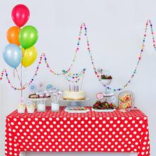 4pcs Polka Dot Plastic Tablecloths, 137*274cm Disposable Picnic Tablecloths For Graduation Party, Gender Reveal, Picnic Party, Rectangular Table Birthday Party Supplies - View 6