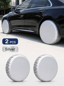 1/2pcs Universal Spare Tire Cover, Heavy Duty Waterproof UV-Resistant Wheel Hub Protector, Fits 25-26 Inch Tires, All-Weather Dust-Proof Frost-Proof Heat-Resistant Corrosion-Resistant Tire Cover, Suitable For SUV, RV, Camper And Trailer - Tire Cover - View 13