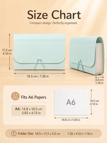 A6 13 Inner Pages Vertical Organ Pack Examination Paper Storage Sorting Multilayer File Folders With Classification Expansion Bag Paper Holder,Back To School,School Supplies,Holiday ,Holiday ,Cyber Monday - Multicolor - View 4