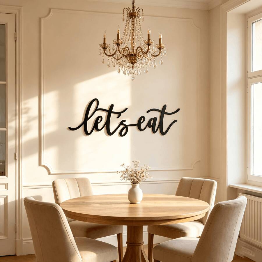 1件鐵製牆面裝飾 Eat Together 金屬標誌,餐廳標誌,廚房裝飾,適用於廚房牆面與餐廳牆面裝飾金屬字母 - A - 查看 1
