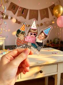 Personalized 30/40/50th Birthday Cake Topper, Customized Birthday Cake Photo Decoration, Funny Birthday Party Favors, Daughter/Son Birthday Gift, Unique Gift - C-portrait Cake Label - View 6
