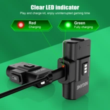2pcs Controller Battery Pack, Rechargeable Battery Controller, 1100mAh, 3-4 Hours Charging For 25-30 Hours Playtime, LED Indicator, Black - Black - View 6