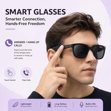 SENBONO New AI Translation Smart Audio Glasses - Hall Sensor One-Button Start, Wireless Call, Music Playback, Hands-Free Phone Calls, Camera Control, Wake-Up Voice Fashion Smart Glasses For Men And Women - View 4
