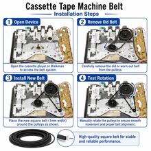 100/105/120Pcs Universal Cassette Recorder Drive Belts Mixed Sizes 26mm(1.02")-135mm(5.31") Elastic Rubber Belt For Walkman DVD Drive Repair - A - View 7