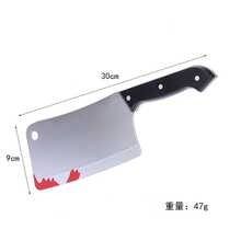 1pc Plastic Fake Knife Prop - Realistic Knife, Horror Costume Prank , Cosplay Party Accessory - Multicolor - View 7
