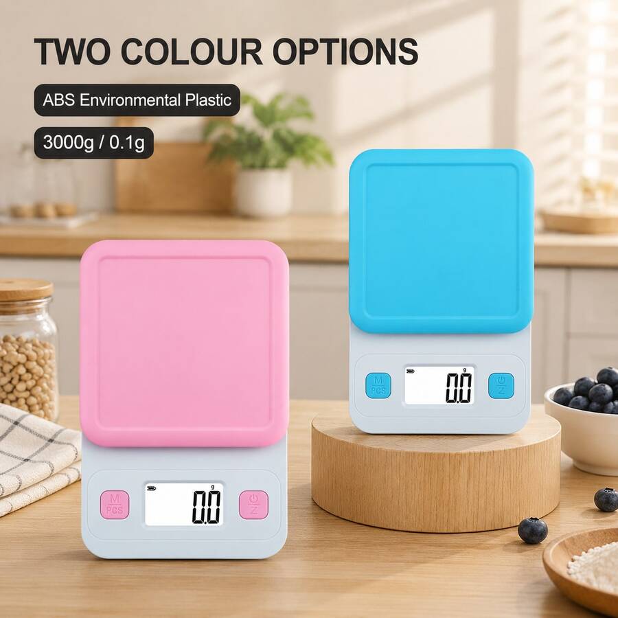 Timbangan Makanan Elektronik, 3KG/0.1g Timbangan Presisi Tinggi dengan Layar LCD, Fungsi Tare, Timbangan Portabel untuk Memasak, Diet, dan Persiapan Makanan, Baterai Tidak Termasuk - MultiWarna - View 1