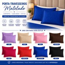 Kit Par Porta Travesseiro Matelado 100% Poliéster | Toque Macio | Alta Qualidade | Acabamento Premium - Branco - Visão 3