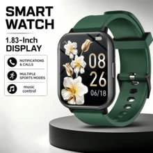 QAGSFLC 1 pieza Reloj inteligente deportivo unisex cómodo con correa de silicona, llamadas inalámbricas, podómetro, calorías, seguimiento de fitness, modo deportivo, control remoto de cámara, control de música, recordatorio de alarma, notificación de mensajes, reloj inteligente deportivo multifunción, adecuado como regalo de vacaciones - Multicolor - Ver 11
