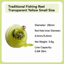 Carrete de línea de pesca con liberación lenta, construcción compacta, accesorio de montaje en caña para caña de mano, para pesca de línea larga y corta en río y estanque - Multicolor - Ver 13