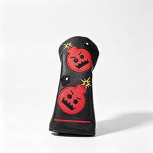 Cartoon Bomb 3D Embroidered Golf Club Head Cover, Waterproof Wear-Resistant PU Leather Wood Shaft Head Protector Cap Equipment - Black - View 6