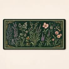 1件裝植物花卉圖案桌墊 90*40/80*30/60*30cm 深色田園復古蘑菇滑鼠墊 遊戲與辦公用滑鼠墊 電腦桌面配件 防滑底座與縫邊鍵盤滑鼠墊 電腦長桌墊 適合遊戲與辦公 - 查看 2