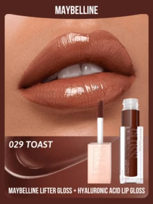 Maybelline 美寶琳豐唇唇彩 + 玻尿酸唇彩，005 花瓣色，高光澤豐唇效果，增強唇部豐盈感，持久光澤，長效保濕，提升唇形，強效光澤，長效保濕 - 029 Toast - 查看 1