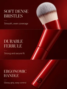 Giorgio Armani Armani Red High-End Foundation Brush-TMKT, With Packaging, 17cm Long, Streak-Free Application, Firm And No Shedding, Suitable For All Liquid Foundations - Foundation Brush - View 8