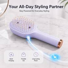 Self-Cleaning Portable Air Cushion Massage Comb  USB Rechargeable Spray Comb  Anti-Tangle And Anti-Static Comb  Creates Super Smooth Hair  Suitable For Home, Dormitory, Travel, Makeup Bag, Etc. - View 6