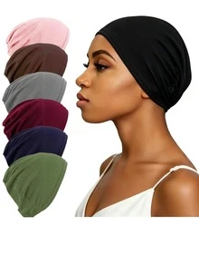 YPGVUO Multi‑Color Pleated Inner Hijab Cap, Breathable Non‑Slip Head Base For Home & Outdoor Use, Nice Holiday Present For Ladies - Multicolor - View 12