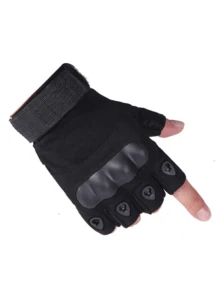 Tactical Half Finger Gloves For Men, Shock Absorbing Protective Fingerless Gloves For Cycling Motorcycle Training Outdoor Sports - Multicolor - View 5