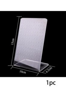 72/120 Holes Acrylic Earring Storage Display Rack, Transparent Earring Jewelry Organizer, Retail Marketing Home Storage, Back To School Essential - Multicolor - View 12