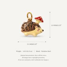 1pc New Anthropomorphic Animal Pendant, Exquisite Cute Style, 18k Gold PVD Plated 316 Stainless Steel Material, Waterproof And Fade-Resistant, Suitable For DIY Creative Necklace, Bracelet, Earring, Bag Chain, Keychain, Waterproof And Sweat-Resistant, Suitable For Daily Casual Wear - Multicolor - View 23