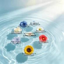 8/4pcs Healing Resin Floating Flowers, Aquarium Decorations, Origami Boat, Creative Water Surface Decor - View 6