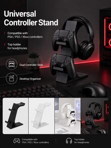 3D Printed Game Controller & Headphone Stand, 2-In-1 Universal Desktop Stand, Compatible With Series X/S, Space-Saving Storage Rack For Gamers, Suitable For Bedroom, Gaming Room, Office, Perfect Birthday Gift For Boyfriend - Multicolor - View 10