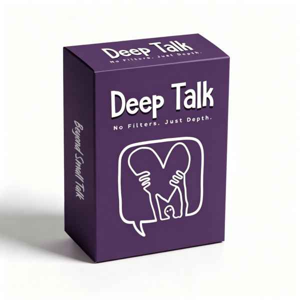 Deep Talk 成人與情侶關係建立卡牌遊戲，深層問題強化羈絆並促進情緒健康，適合遊戲之夜、心理治療、日記記錄與小組討論