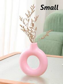 Round Plastic Vase Decor, Decorative Vase, Artistic Vase, Minimalist Living Room Ornament, Centerpiece, Tabletop Decoration. Suitable For Home Tabletop Display, Wedding Decor, Valentine's Day Decor And Other Wedding Decor. - Multicolor - View 11