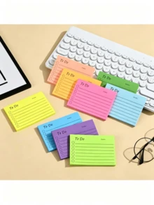 Horizontal Lined Colorful Sticky Notes, Daily Task Planner With To-Do List Notepad, Random 6/4 Packs - Vibrant Random Combination, Easy To Use, Efficient Note-Taking And Organization - Suitable For Students, Office And Home, Back To School Season Essential - A - View 3