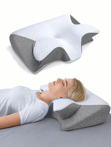 1 buah Bantal Busa Memori Berbentuk Kupu-kupu, Desain Ergonomis, Menopang Leher dan Meningkatkan Relaksasi, Cocok untuk Posisi Tidur Telentang dan Miring, Hadiah Natal yang Sempurna, Cocok untuk Digunakan Sepanjang Tahun - MultiWarna - View 2
