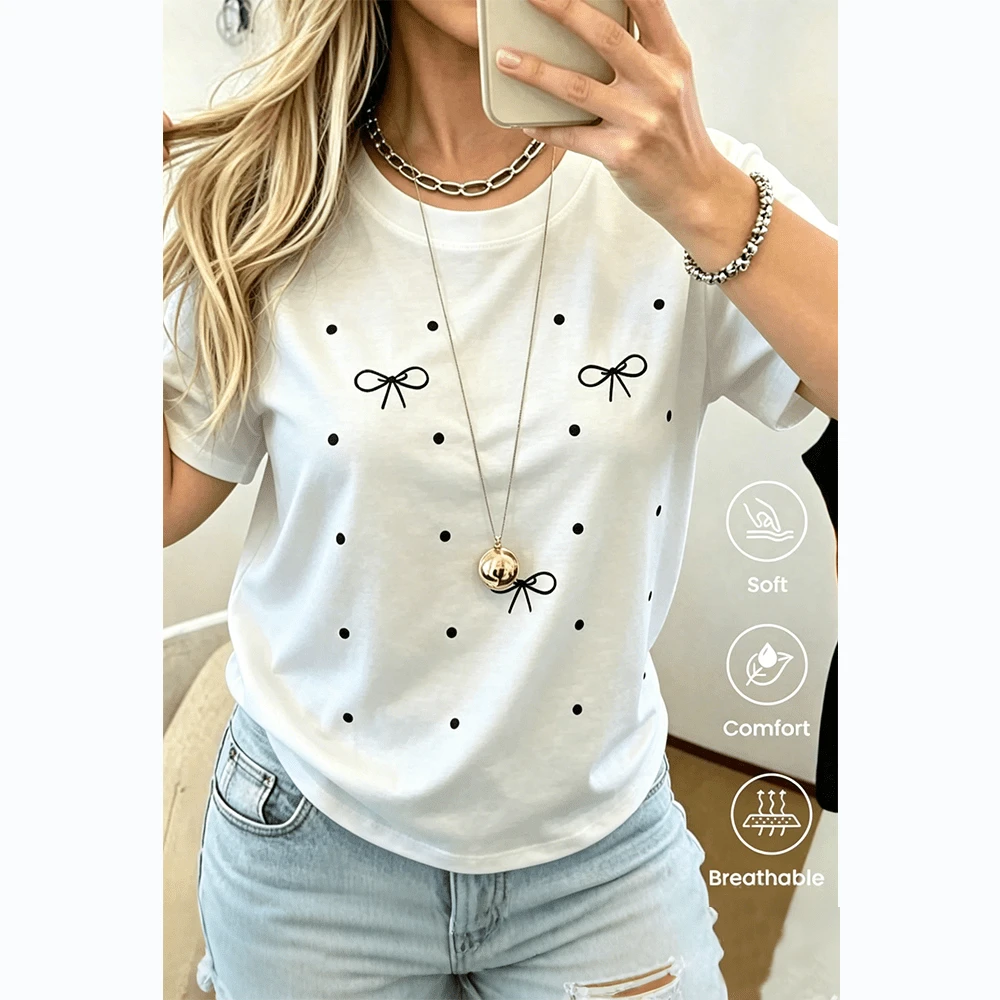 Camiseta de moda ligera y agradable al tacto con gráficos minimalistas, sudadera corta gótica unisex, estética urbana retro mexicano compatible con cualquier atuendo diario - Blanco - Ver 1