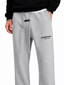 Fear Of God Essentials Dark Oatmeal Relaxed Sweatpant (SS22) Unisex - 深色燕麥色寬鬆運動褲 - 查看 3