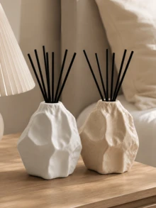 1pc Modern Art Diffuser Bottle, Dual Use Reed Diffuser & Aroma Stone Container, Multi Color Available, Creative Home Fragrance Decor Gift(PVC Material) - C - View 3
