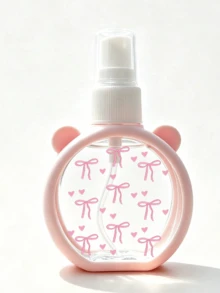 可愛熊耳造型噴霧瓶，香水可補充瓶，蝴蝶結與愛心印花，便攜式可補充噴霧瓶，透明分裝瓶，防漏化妝品容器，適用於香水、化妝水，旅行必需品，時尚達人必備，送給女孩/女性的禮物，獨特生日禮物，派對禮物，返校禮物，度假禮物，節日禮物，適用於旅行、外出、度假、購物、學校、通勤、返校季 - 彩色 - 查看 13
