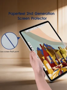 2片裝 磨砂紙感螢幕保護貼，相容 Galaxy Tab S11 S10 S10FE S9 S8 S7 S6 Lite A9 A11 A8 A9+ A11+，防眩光、觸控靈敏，適合辦公繪圖的紙感膜 - 霧面的 - 查看 5