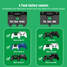 2pcs Controller Battery Pack, Rechargeable Battery Controller, 1100mAh, 3-4 Hours Charging For 25-30 Hours Playtime, LED Indicator, Black - Black - View 7