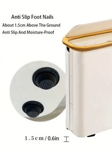 Toilet Paper Storage Basket, Toilet Paper Storage Bin, Bathroom Storage Basket, Toilet Paper Organizer Rack, Bathroom Accessory Storage Rack, Toilet Paper Holder, Enclosed Toilet Paper Storage Box - Multicolor - View 8