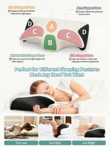 1 buah Bantal Busa Memori Berbentuk Kupu-kupu, Desain Ergonomis, Menopang Leher dan Meningkatkan Relaksasi, Cocok untuk Posisi Tidur Telentang dan Miring, Hadiah Natal yang Sempurna, Cocok untuk Digunakan Sepanjang Tahun - MultiWarna - View 10