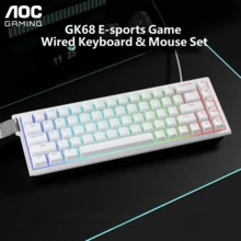 AOC 有線電競鍵盤滑鼠套裝，68鍵機械手感 RGB 背光電腦遊戲鍵盤 - 查看 13
