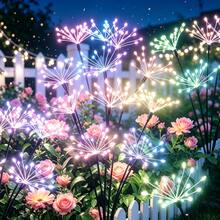 Outdoor Solar Powered Fireworks Lights, Outdoor Garden Decorative Lights, Christmas And Halloween Holiday Garden Twinkling Fireworks Lawn Lights, Portable Yard Decorative Lights, Suitable For Yard, Patio, Garden, Deck And More - Solar Starburst Light - View 8