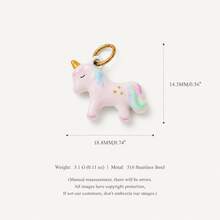 1pc New Anthropomorphic Animal Pendant, Exquisite Cute Style, 18k Gold PVD Plated 316 Stainless Steel Material, Waterproof And Fade-Resistant, Suitable For DIY Creative Necklace, Bracelet, Earring, Bag Chain, Keychain, Waterproof And Sweat-Resistant, Suitable For Daily Casual Wear - Multicolor - View 13