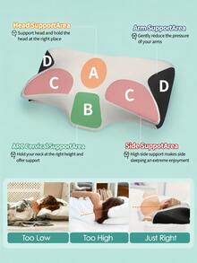 1 buah Bantal Busa Memori Berbentuk Kupu-kupu, Desain Ergonomis, Menopang Leher dan Meningkatkan Relaksasi, Cocok untuk Posisi Tidur Telentang dan Miring, Hadiah Natal yang Sempurna, Cocok untuk Digunakan Sepanjang Tahun - MultiWarna - View 12