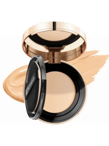FV 1pc Full Coverage Cushion Foundation , Natural Glow Foundation Oil Control Pore-Less Concealer Flawless Non-Fading Weightless Buildable Coverage Cushion With Mirror & Puff Brand Beauty Makeup For Women Mom Wife Sister Teen Girl Friend - F02 LIGHT - View 13