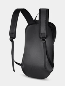 CAMEL CROWN 13L Roll Top Drawstring Backpack, Water Resistant Lightweight Casual Daypack, Portable Rucksack For Hiking Travel Camping Daily Commute - Phantom Black - View 5