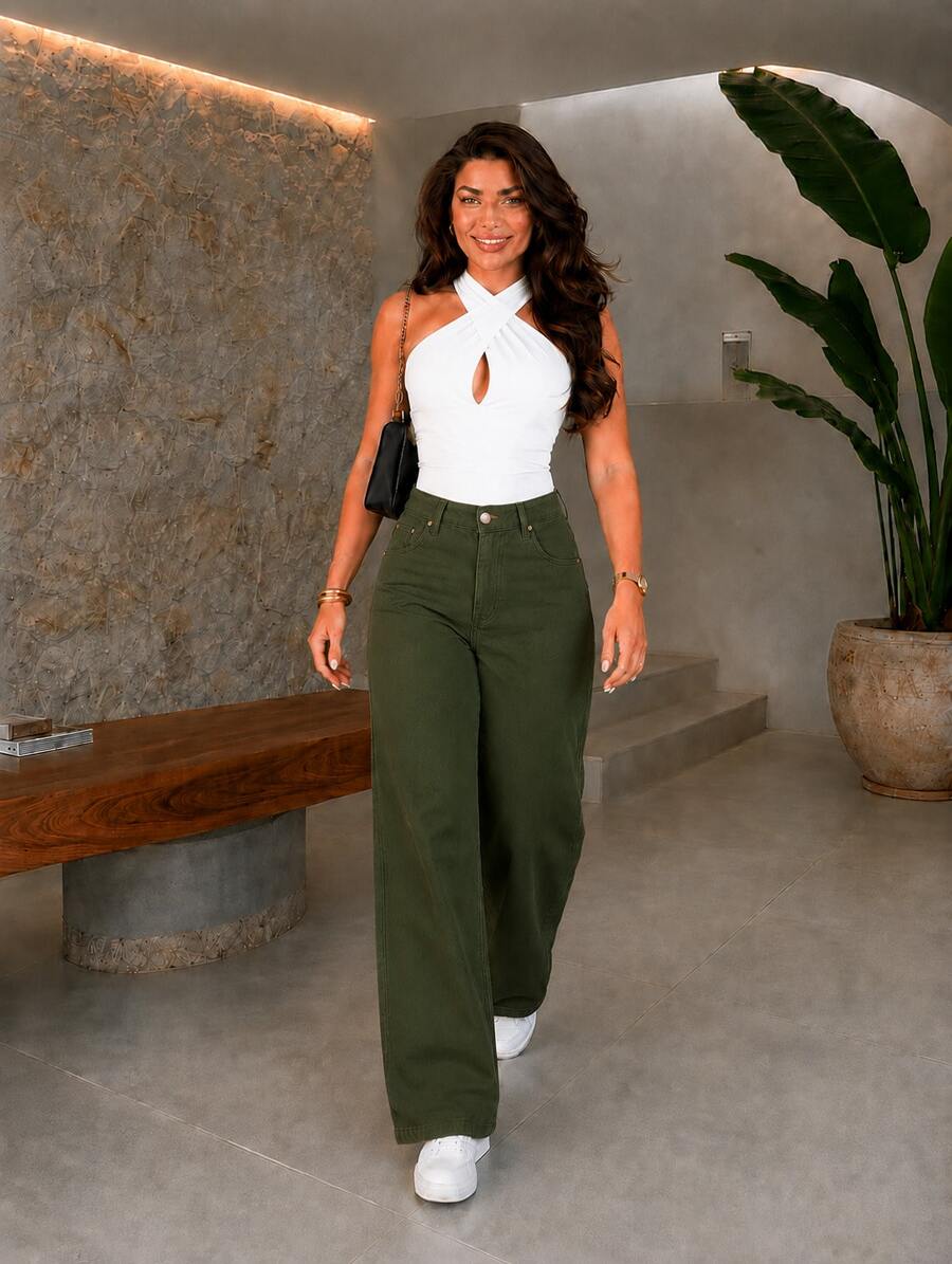 BNB Women Jeans - Verde - Ver 1