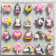 20-Piece Magic Dreamy Rainbow Unicorn Dessert Series, Compatible With Clogs Accessories, Unisex, Recommended As A Gift For Handouts And Party Presents - Multicolor - View 2