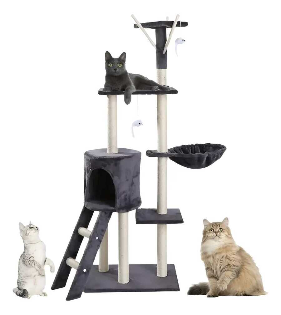 Cat Trees & Condos - Light Grey - View 1