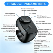 Kontrol Jarak Jauh Cincin Penggulir untuk Platform Media Sosial Utama, Video Pendek, Kontrol Jarak Jauh Nirkabel Kompatibel dengan iPhone/Android, Kamera untuk Ponsel, Kontrol Jarak Jauh Nirkabel Ponsel Penggulir Bebas Genggam, Pengontrol Foto, Alat Bantu Selfie, Kontrol Jarak Jauh Katrol, Baterai 40 mAh - JX-11pro multiwarna - View 10