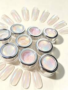Aurora Nail Powder, Mermaid Color-Shifting Mirror Pigment, Shiny Nail Art Decoration, Suitable For DIY And Professional Nail Salons - Multicolor - View 2