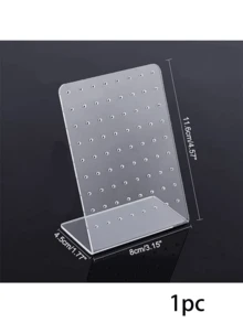 72/120 Holes Acrylic Earring Storage Display Rack, Transparent Earring Jewelry Organizer, Retail Marketing Home Storage, Back To School Essential - Multicolor - View 14