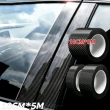 New 3D Anti-Scratch Waterproof Anti-UV Car Door Sill Protector Sticker, Nano Carbon Fiber DIY Adhesive, Car Side Mirror Protection Tape, Car Body Bumper Anti-Scratch Sticker - A - View 9
